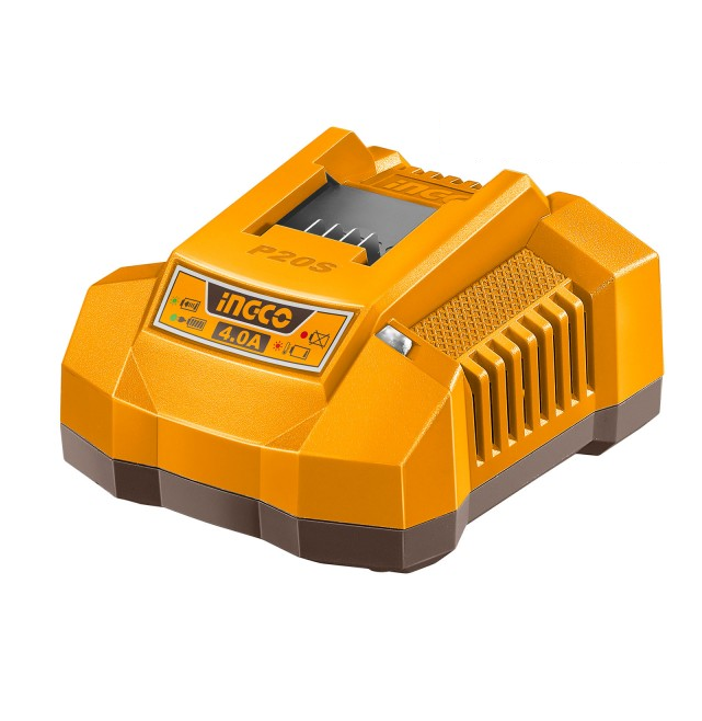 INGCO - Caricabatteria Rapido 20V 4A FCLI20411E | 220-240V | Compatibile 2-7,5Ah | Sistema 20V
