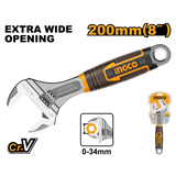 INGCO HADW131088 chiave a rullino 200mm apertura 0-34mm extra wide opening Cr-V