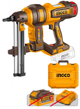 INGCO - Chiodatrice per Calcestruzzo CCNLI9005 | 20V P20S Brushless | 40mm | Calcestruzzo C60 | Solo Corpo + Valigetta