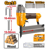 INGCO - Chiodatrice Graffatrice Pneumatica 2 in 1 ACN50401 | Chiodi 15-50 mm | Graffette 16-40 mm | 0,4-0,7 MPa
