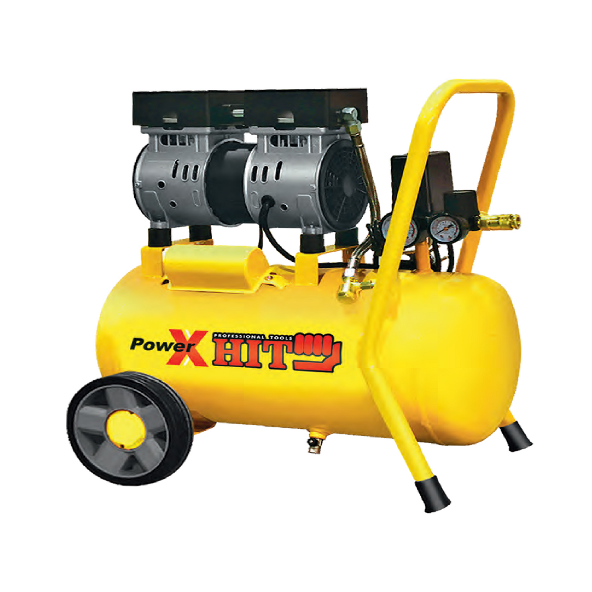 HIT - Compressore Silenziato Oil-Free PH024S | 24L | 1HP | 8 Bar | 59dB | CE
