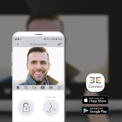 EXTEL - Videocitofono Wi-Fi Senza Fili Wave 2 | Portata 350m | Schermo 3,5" | Visione Notturna | App Mobile