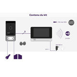 Philips - WelcomeEye Connect 2 WLAN-Video-Türsprechanlage 531036 | 7" Touch-Monitor | Smartphone-App | RFID | Interner Speicher | 2-Draht