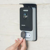Philips - WelcomeEye Connect 2 WLAN-Video-Türsprechanlage 531036 | 7" Touch-Monitor | Smartphone-App | RFID | Interner Speicher | 2-Draht