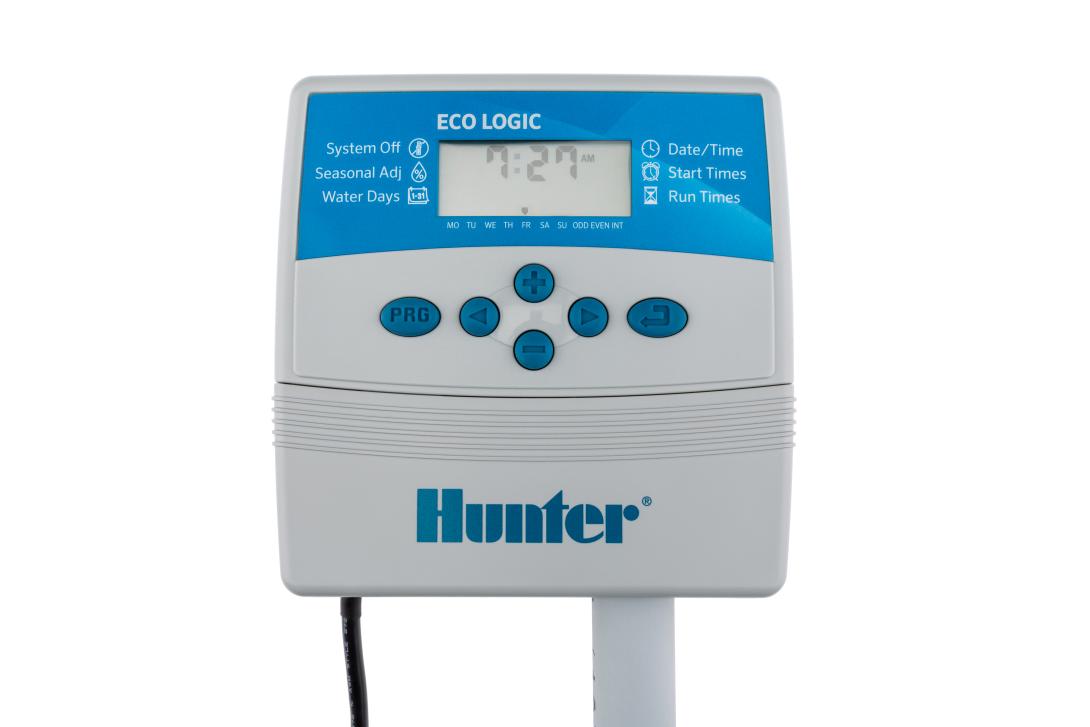 HUNTER - Centrale d'irrigation Eco Logic ELC-601i-E | 6 stations | 2 programmes | Intérieur | 230V