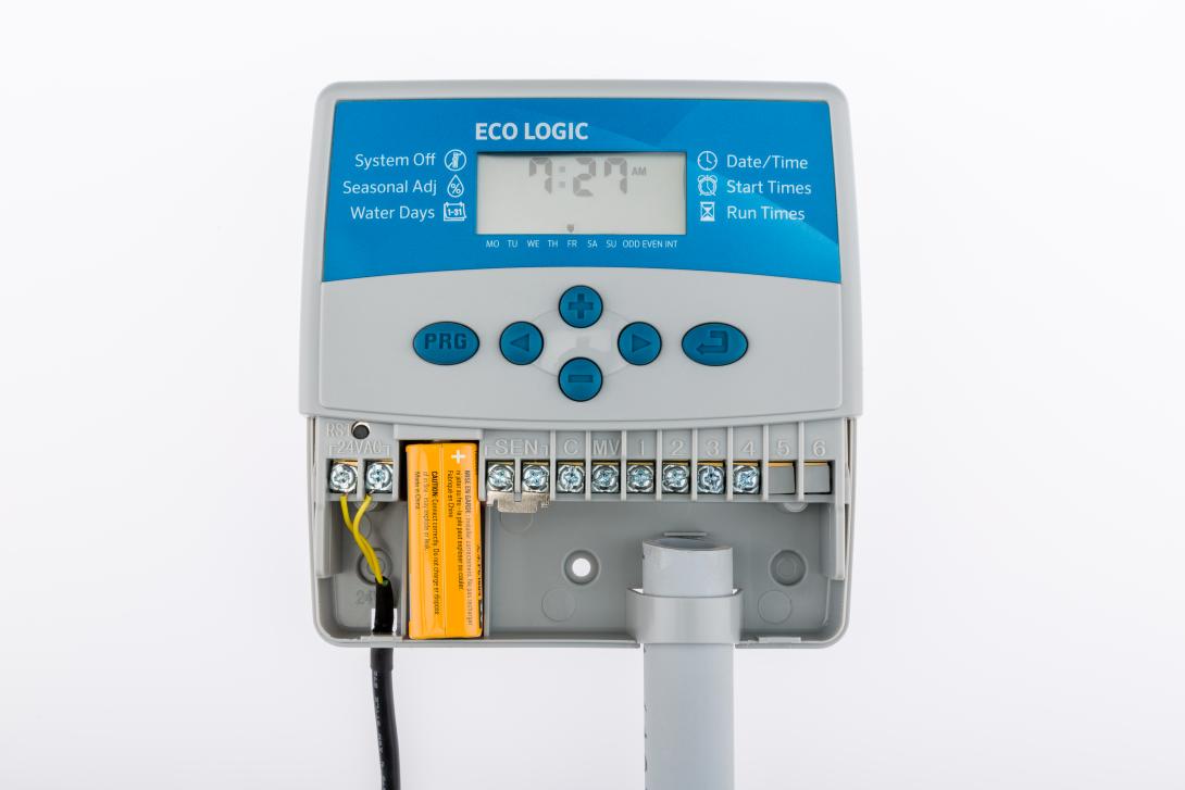 HUNTER - Centrale d'irrigation Eco Logic ELC-601i-E | 6 stations | 2 programmes | Intérieur | 230V