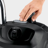 Kärcher AD 4 Premium – Aspirateur à cendres 600 W avec filtre ignifuge et réservoir métal 17 L – Pour cendres froides, poêles à pellets, cheminées et barbecues – Système ReBoost
