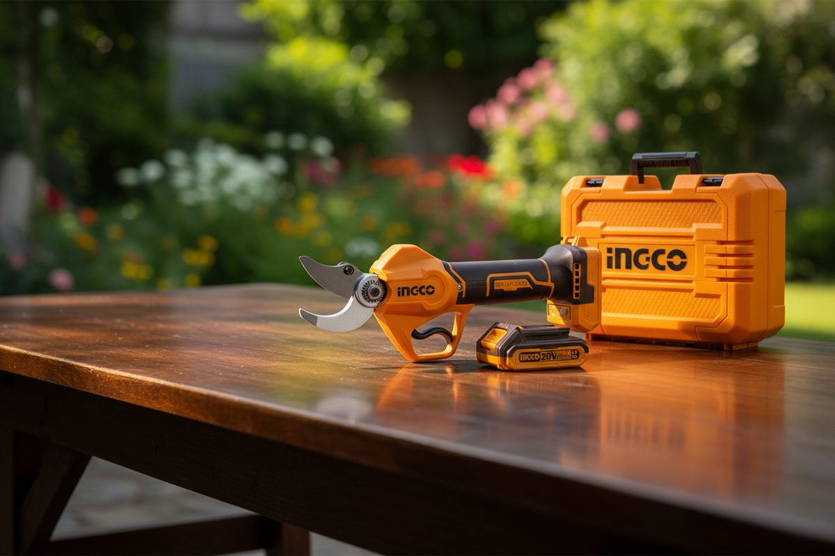 INGCO CSSLI203083 – Forbici da Potatura a Batteria 20V Brushless | Ø Taglio 30mm | Kit Completo