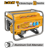 INGCO - Generatore di Corrente a Benzina 2,8kW GE30005 | 4 Tempi | 210cc | 3000 rpm | Avv. a Strappo