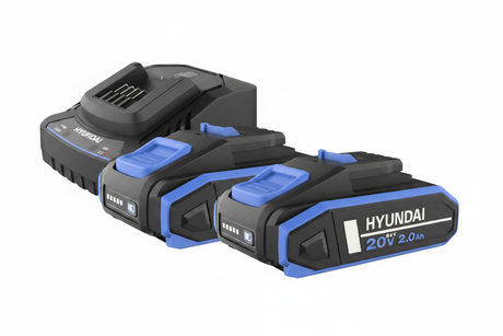 HYUNDAI Double Pack 25890 - Caricabatterie 20V + 2 Batterie 2Ah