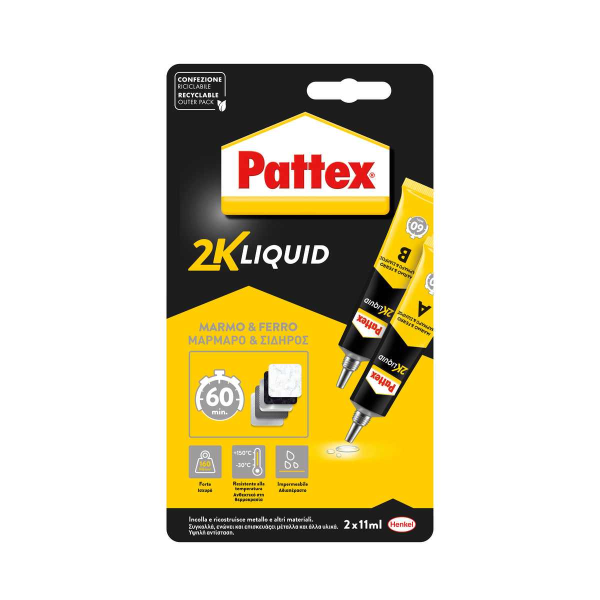 Zweikomponenten-Epoxidkleber für Marmor und Eisen 2 x 15 g - Pattex