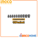Set de douilles renforcées pour visseuses à chocs 1/2 pouce 10/24 10 pièces - INGCO