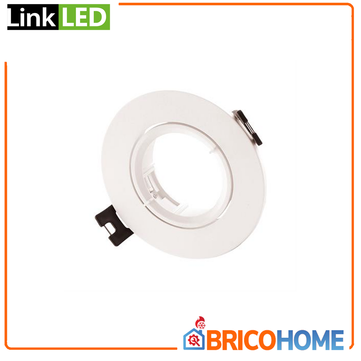 LinkLed Adjustable Recessed Spotlight Holder ROUND ADJ Series White 