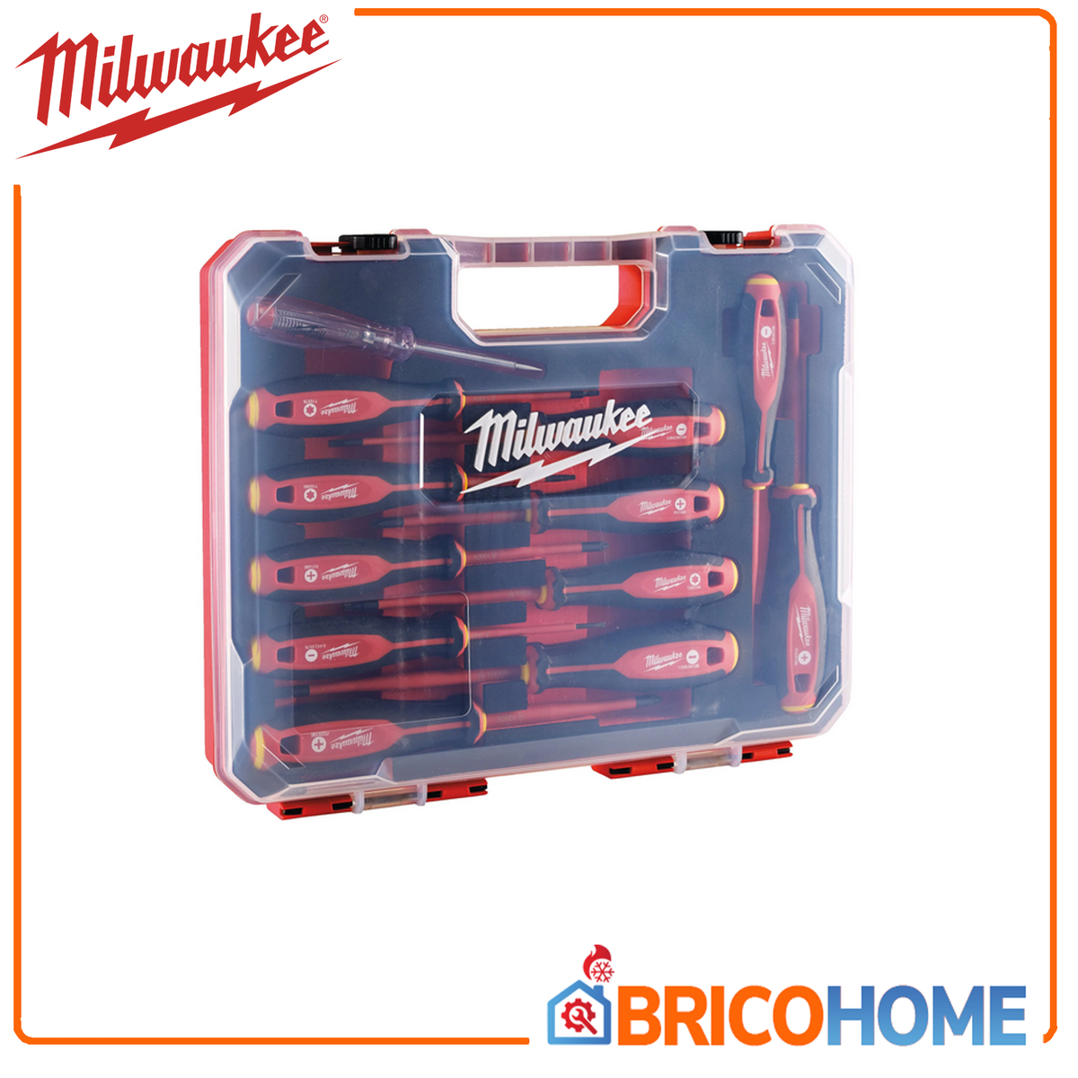 MILWAUKEE - Set 12 Giraviti Isolati VDE 1000V Tri-Lobe | SL/PH/PZ/TX + Cercafase | Testati 10.000V