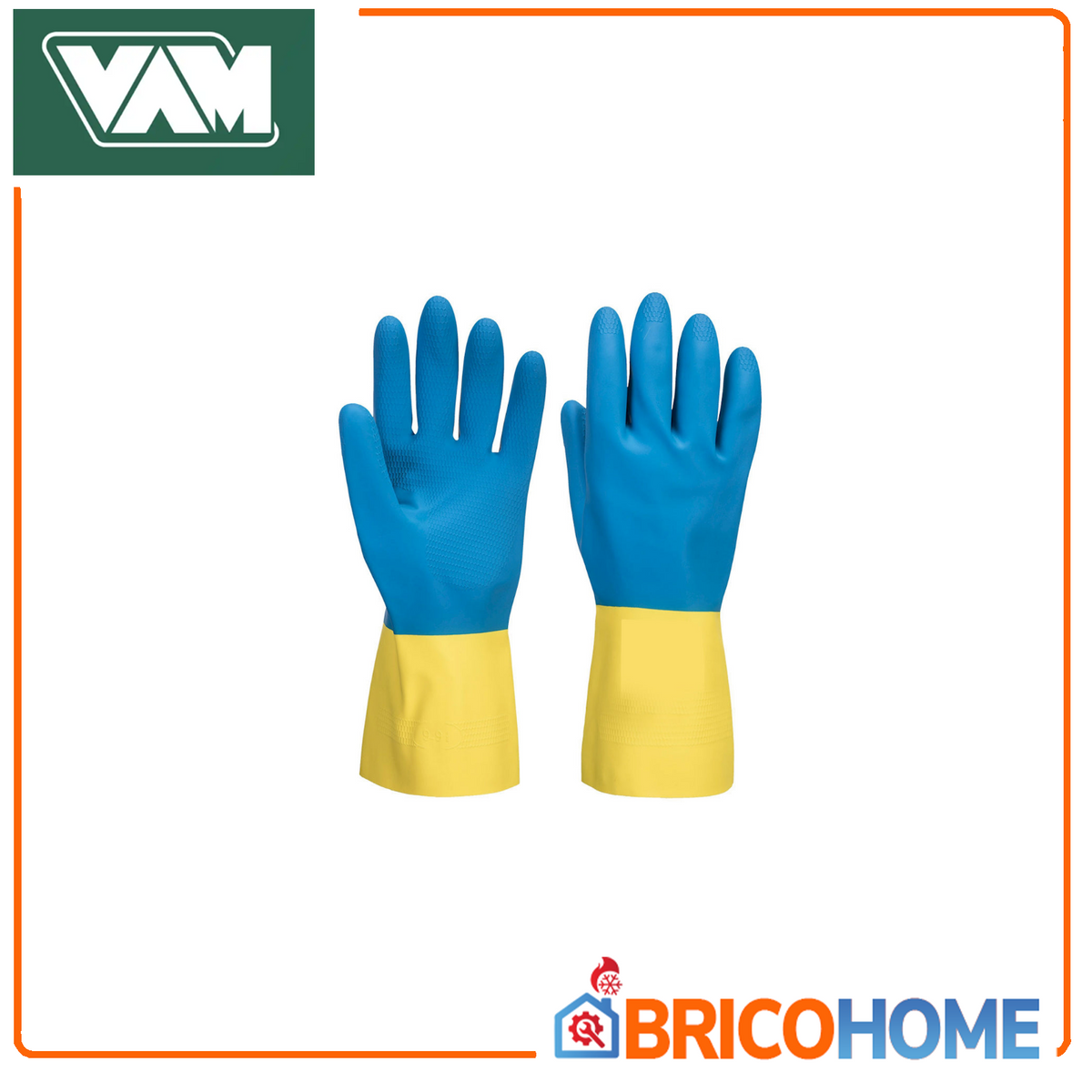 VAM - Guanti Antiacido Lattice/Neoprene KLK-03 | Doppia Immersione | Antiscivolo | EN 374 TYPE A
