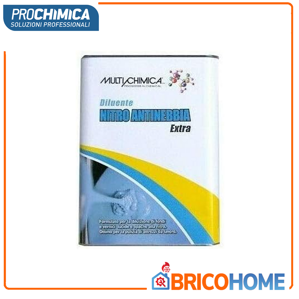 MULTICHIMICA - Diluente Nitro Antinebbia Extra 5 Litri | Fondi e Finiture Nitro | Pulizia Pennelli e Aerografi | Senza Clorurati