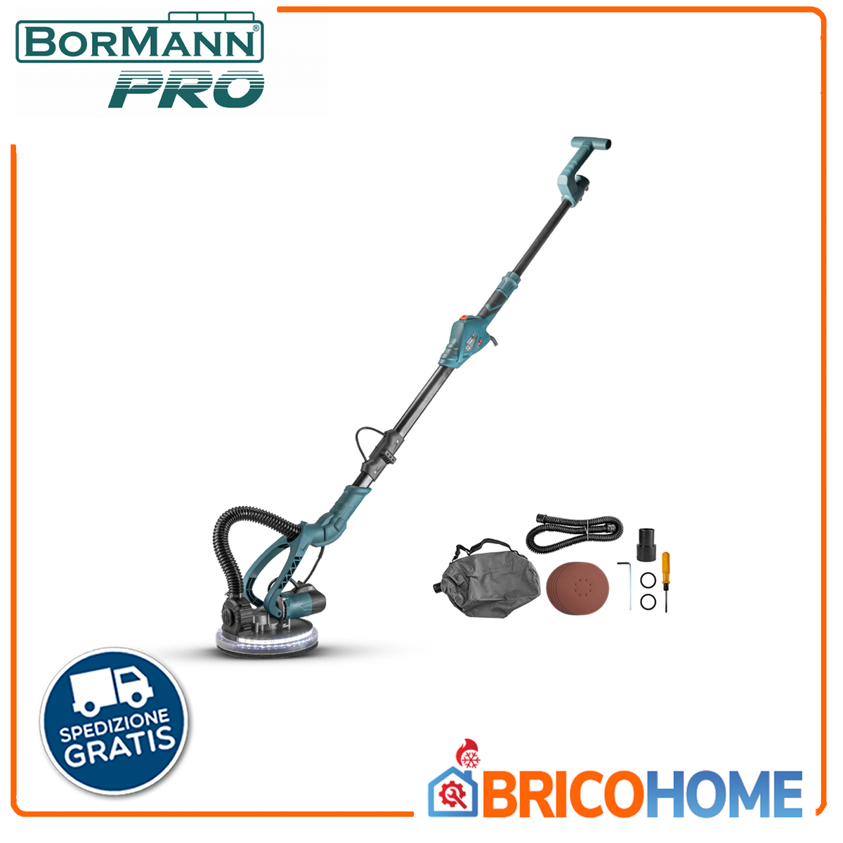 BORMANN 750W Giraffe Wall Sander with Vacuum Bag BDS8010 