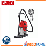 VALEX - Aspiratore Ciclonico Solidi e Liquidi CYCLONIC WORKER 1350140 | 1600W | 30L Inox | Automatic Start | Soffiaggio