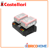 CASTELLARI - Caricabatterie Rapido Doppio RY04B | 220V | 4,0Ah | 2 Batterie Simultanee | RY01B RY02B