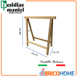 Natural beech easel 75 x 80 cm Made in Italy for professional use