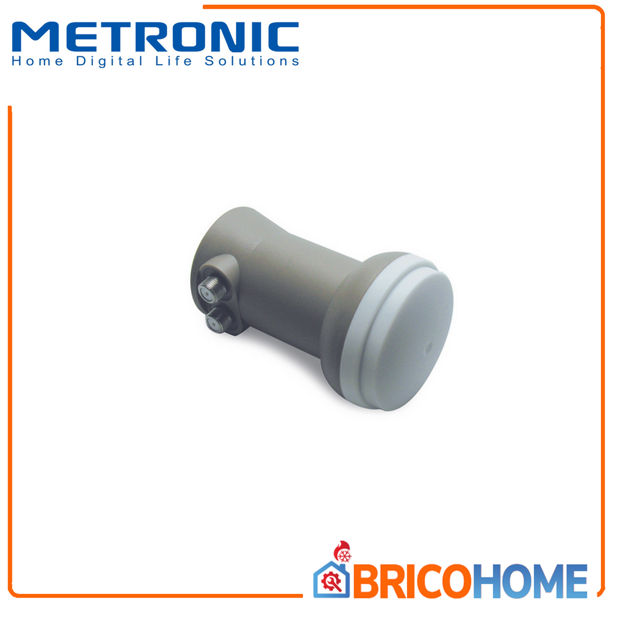 METRONIC - LNB Twin Universale 2 Uscite 440927 | 0,1dB | SD HD 4K | Bifamiliare | Parabola