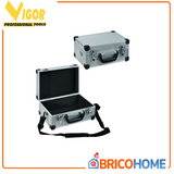 VIGOR - Valigetta Portautensili in Alluminio Junior 40545-03 | 320x230x150mm | Paraspigoli Plastica | Interno Morbido | Cinghia Tracolla