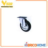 ROUES GOMME BASE PIVOTANTE 125X34 MM