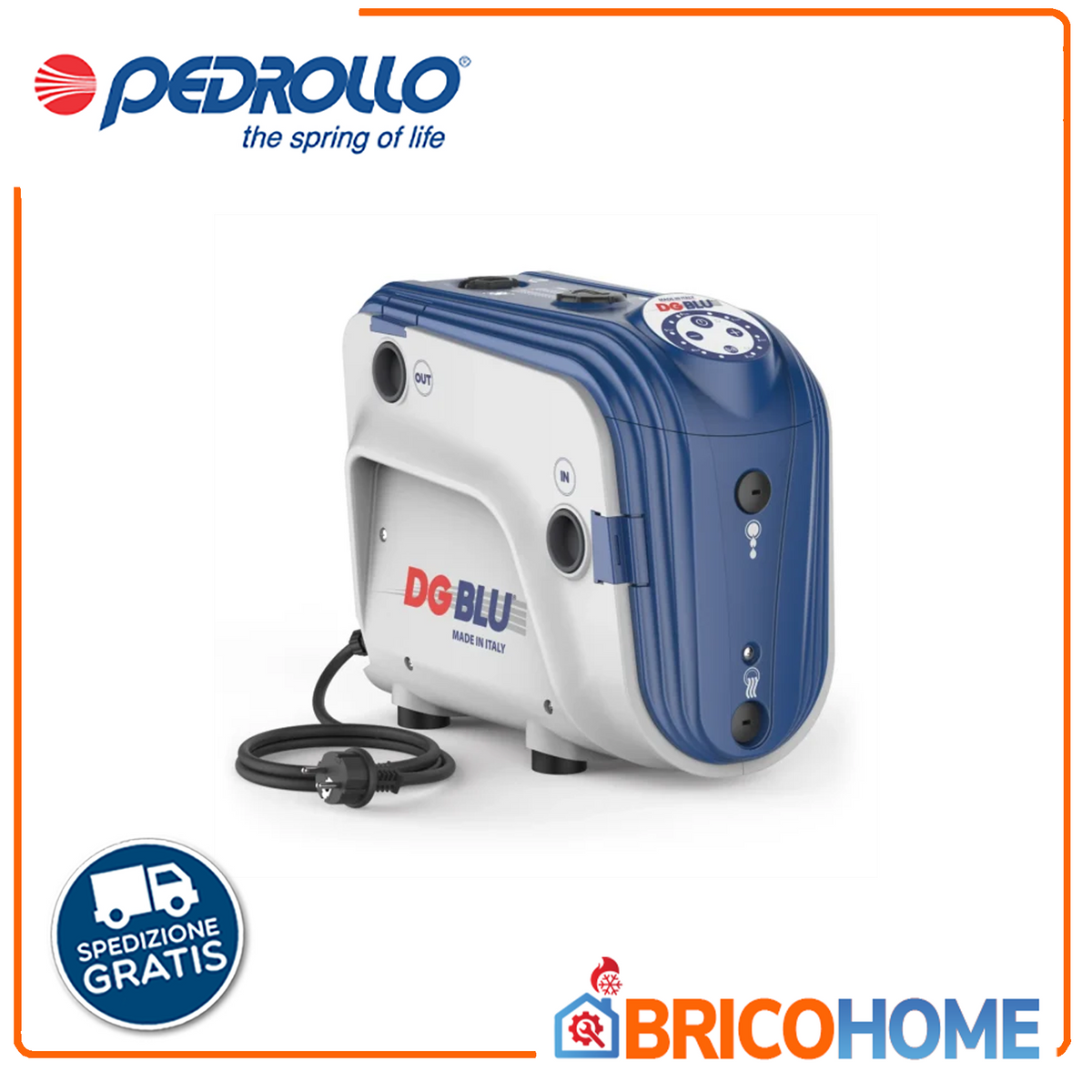 PEDROLLO Système de pressurisation DG-BLU 3 1HP | Inverter | 110 l/min | Auto-amorçant