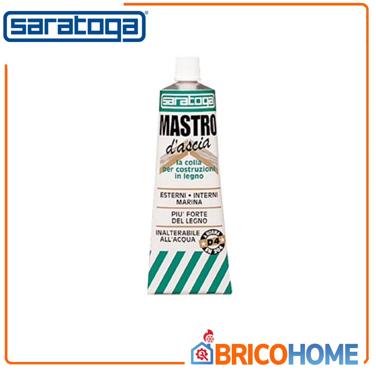 SARATOGA - Mastro d'Ascia Colla Poliuretanica Legno G57034001 | 100ml | D4 EN 204 | Resistente Acqua
