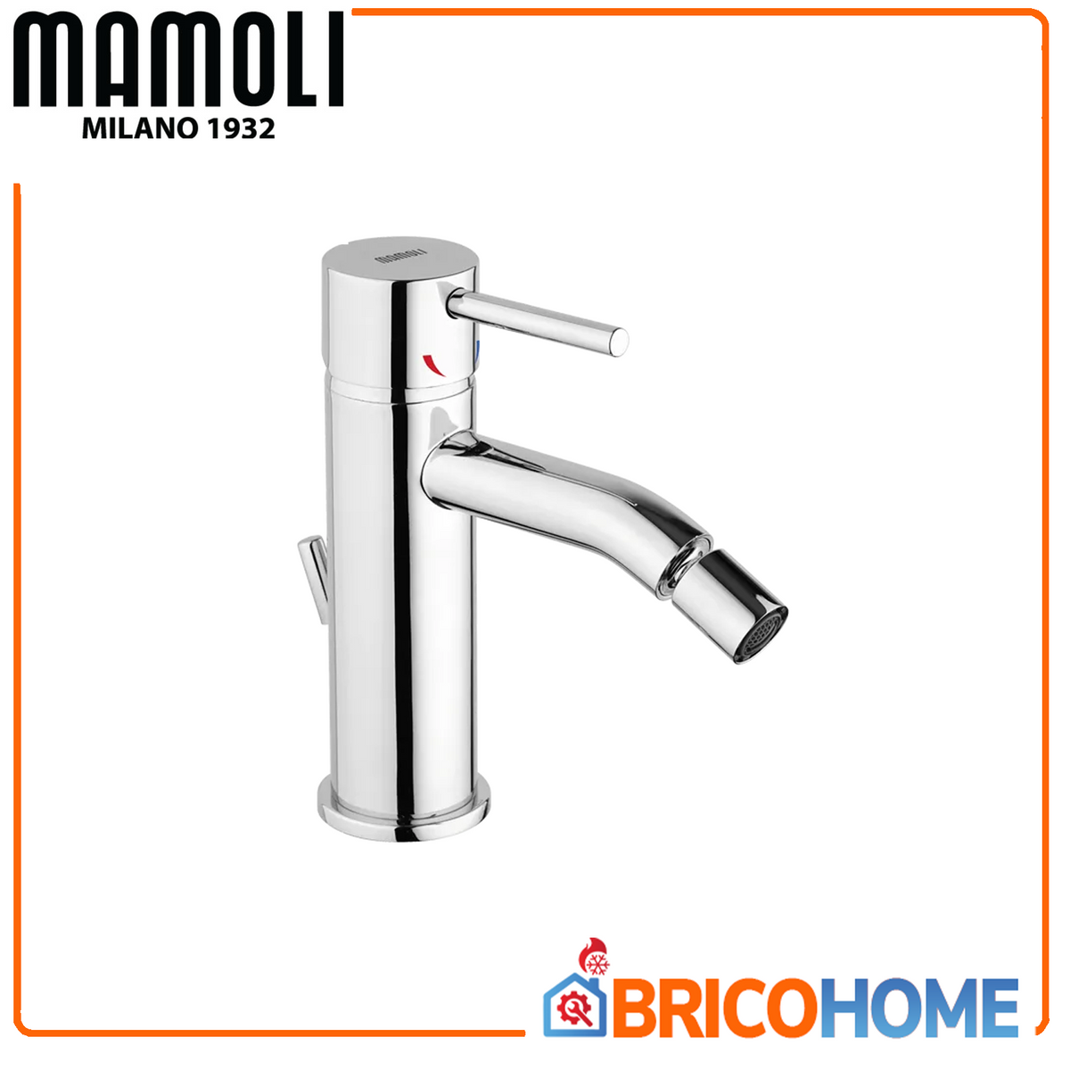 MAMOLI - Miscelatore Monocomando Bidet Cromato Pico | Scarico Incluso | Flessibili 3/8" | Cartuccia Ceramica
