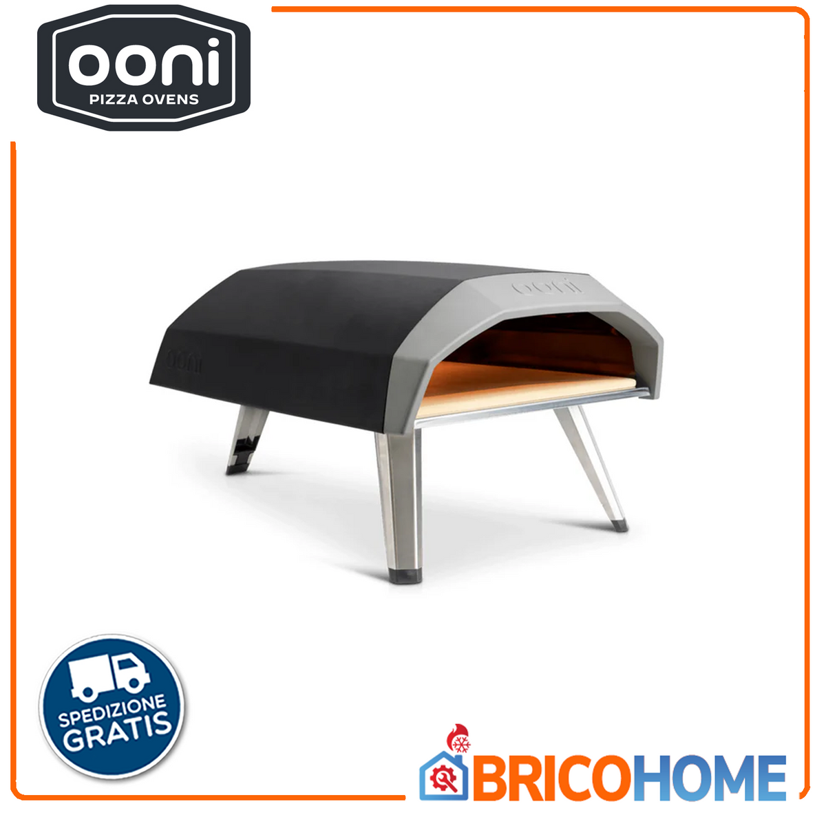 OONI - Forno Pizza a Gas Koda 12 UU-P07000 | 500°C in 15 min | Pizza in 60 sec | Pietra Refrattaria | GPL