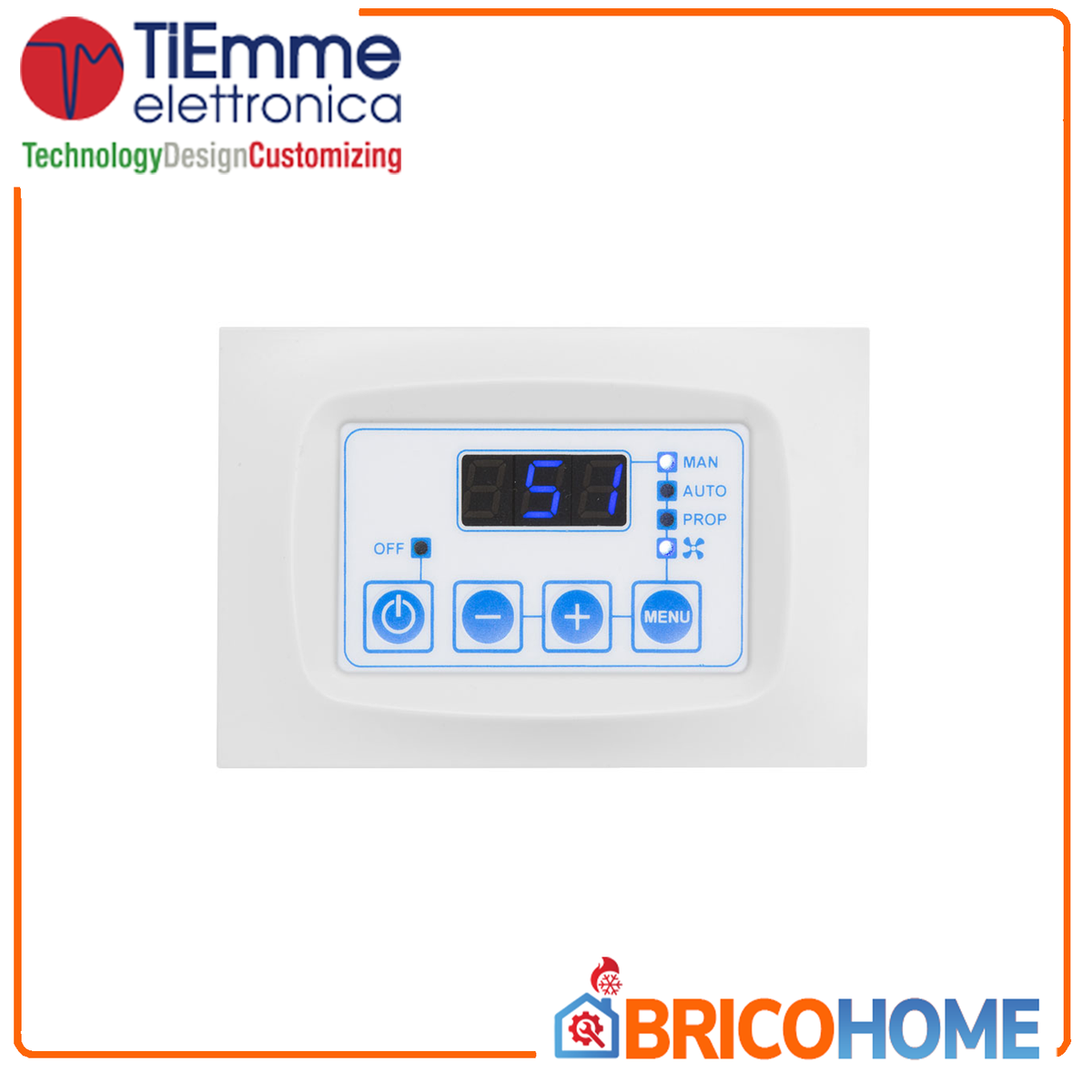 TIEMME - Centrale encastrée FC810 pour cheminées ventilées | Sonde NTC incluse