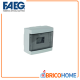 FAEG - Centralino da Parete FG14408 | 8 Moduli DIN | IP40 | 210x180x100mm | Portello Fumè | RAL 7035
