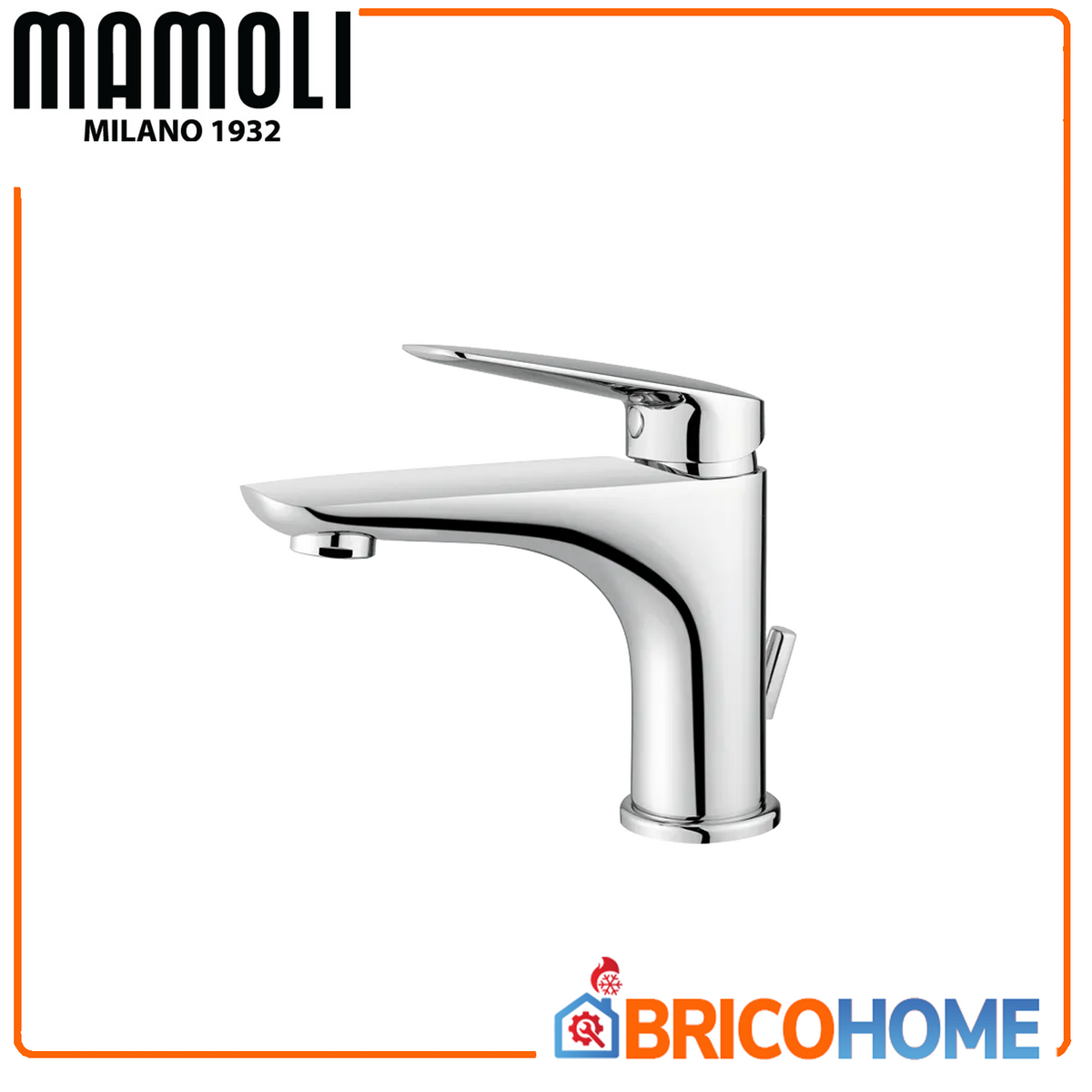 Mamoli Penelope basin mixer with chrome finish and waste