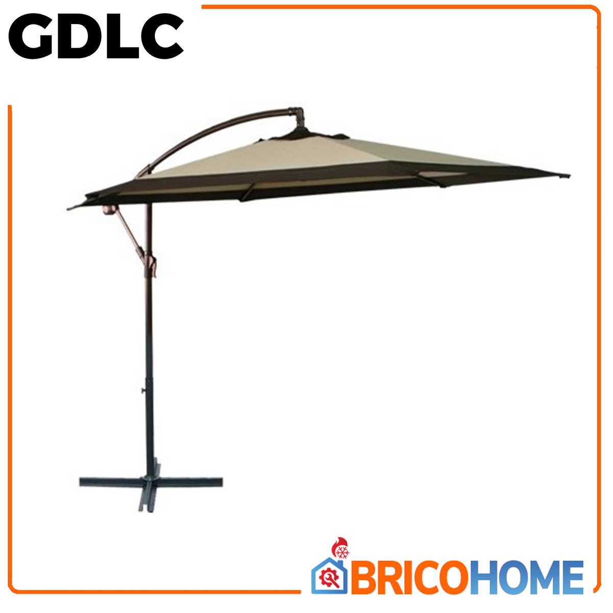 Parasol de jardin rond en aluminium latéral 300 cm