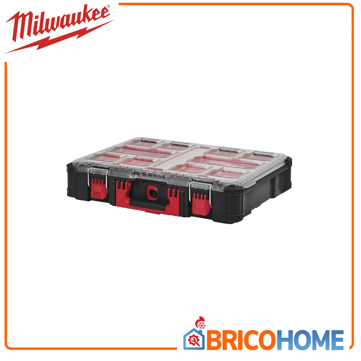 MILWAUKEE - Cassetta Porta Minuterie PACKOUT™ Organiser 4932464082 | IP65 | 10 Scomparti | Sistema Modulare