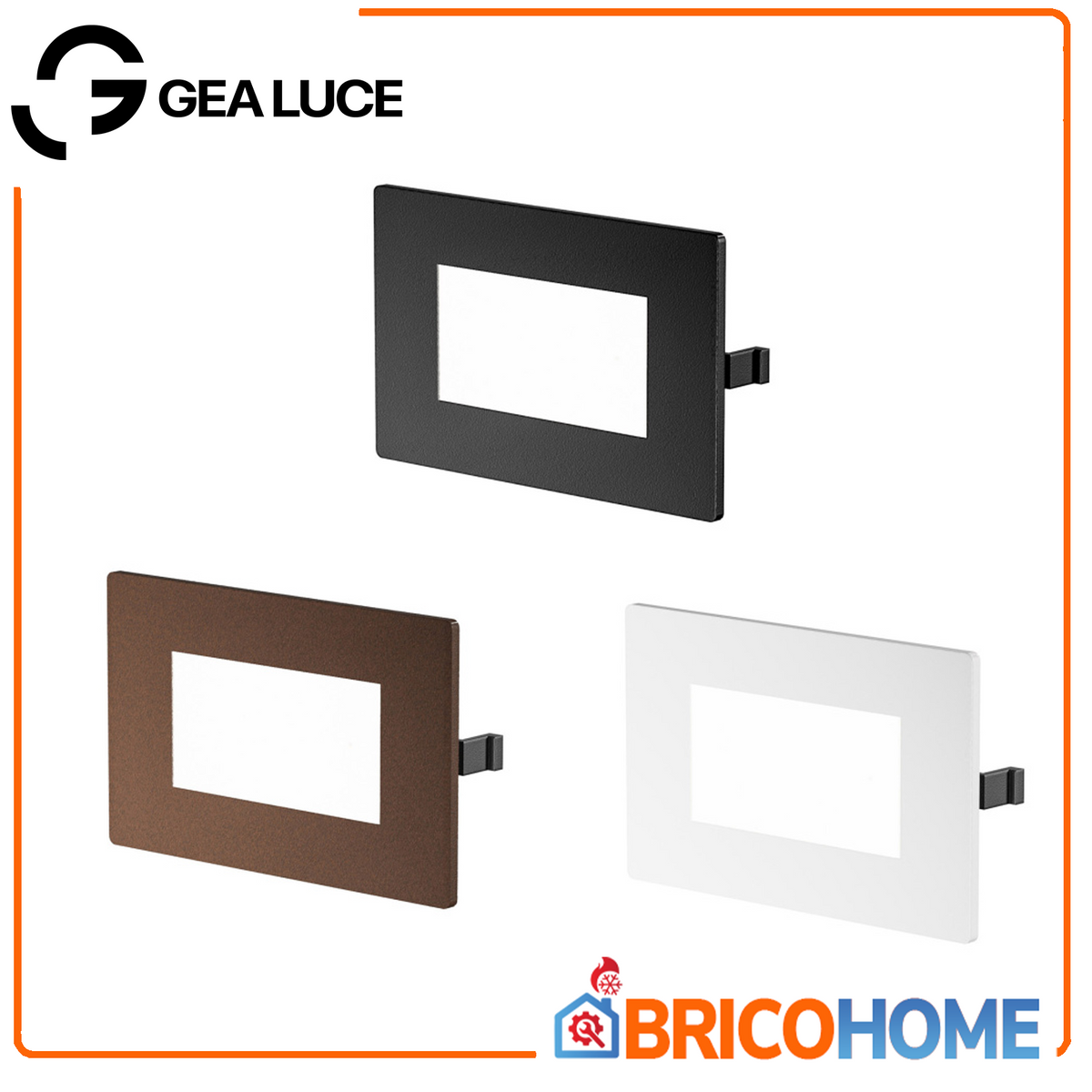 GEALUCE - Segnapassi da Incasso GES2130 | 3W CCT 3000K/4000K/5000K | 250lm | IP54 | Bianco/Antracite/Marrone
