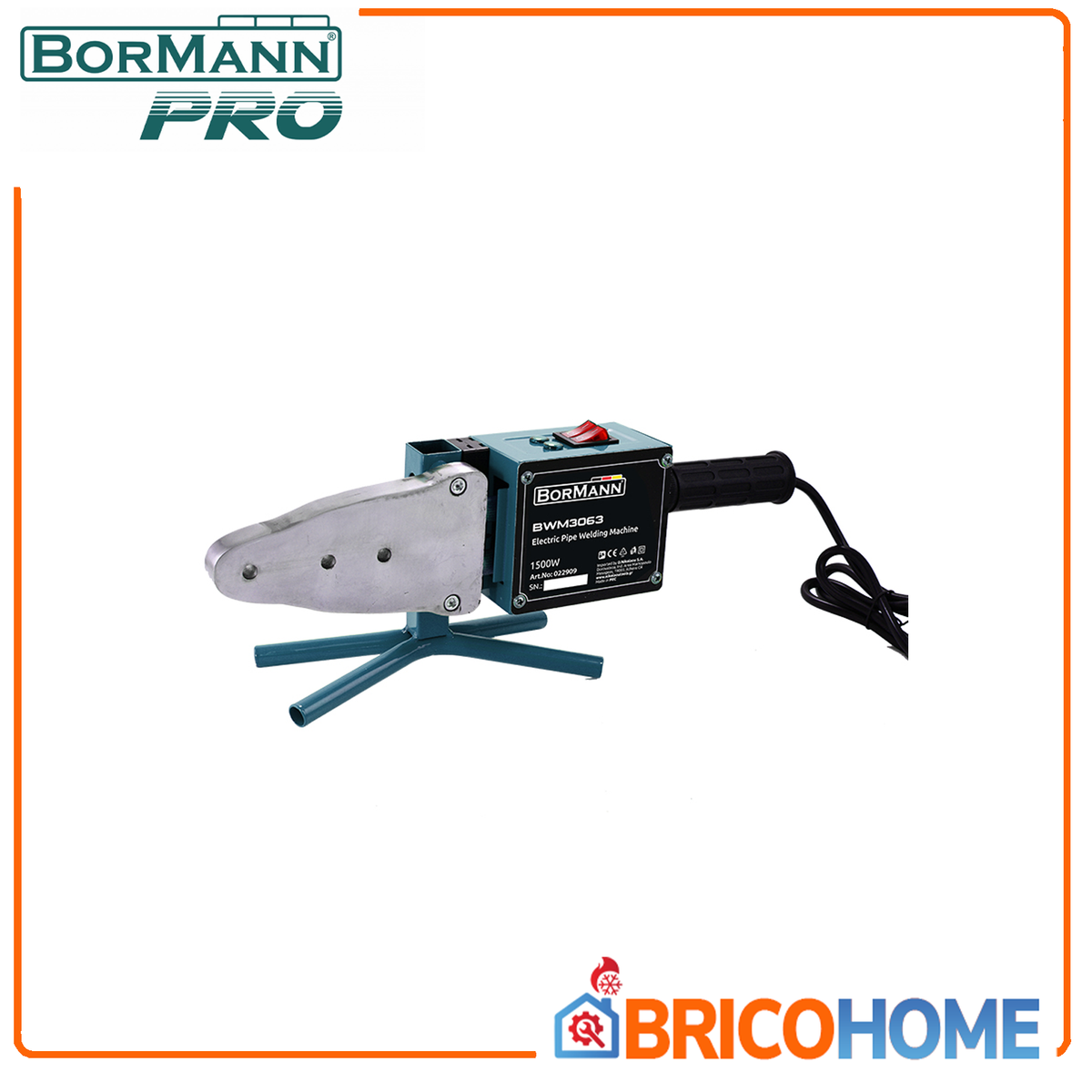 BORMANN - Polifusore per Tubi PPR BWM3063 | 1500W | 6 Matrici 20–63mm | Valigetta Metallo