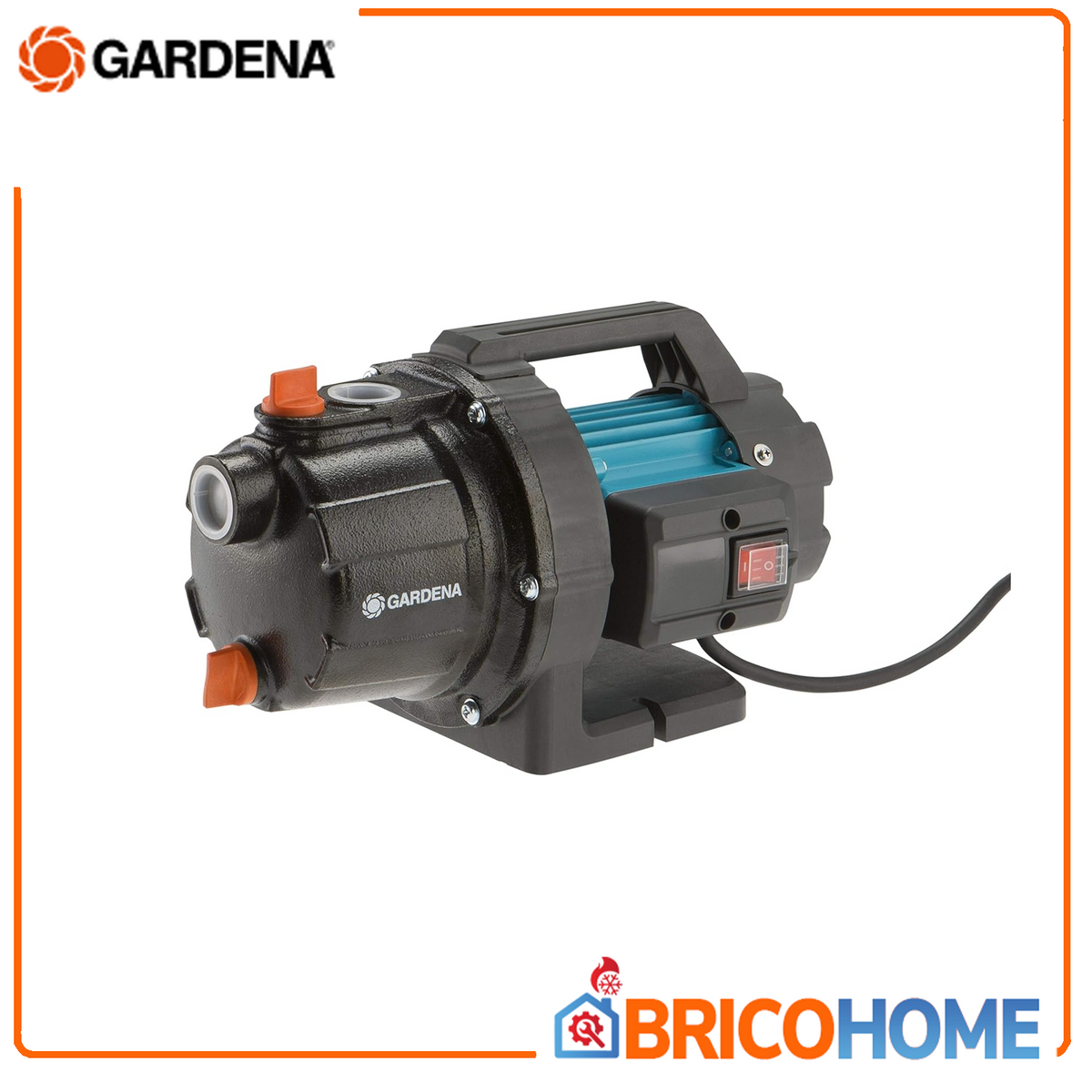 GARDENA - Pompa da Giardino 3700/4 Basic 09014-47 | 3700 l/h | 4,1 bar | Ghisa | Aspirazione 7m | Sistema GARDENA
