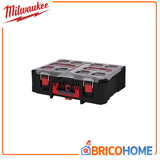 MILWAUKEE - PACKOUT Organizer XL 4932478625 | IP65 | Coperchio Trasparente | Vaschette Modulari