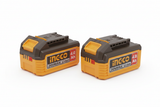 INGCO 2x Batteria 20VMAX 4.0Ah Li-ion