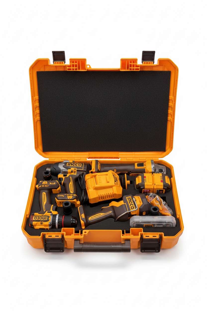 INGCO Industrial Kit 20V - Valigetta Frontale Realistica