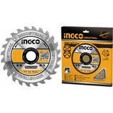 INGCO - Disco TCT Ricambio Sega Circolare 165mm 24T | Foro 20mm | 9200 min⁻¹ | Per Legno | CSLI1651