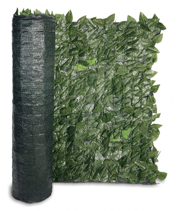 Haie décorative LAURO MIX | 1x3m | Feuilles polyester | Stabilisé UV | Système Point