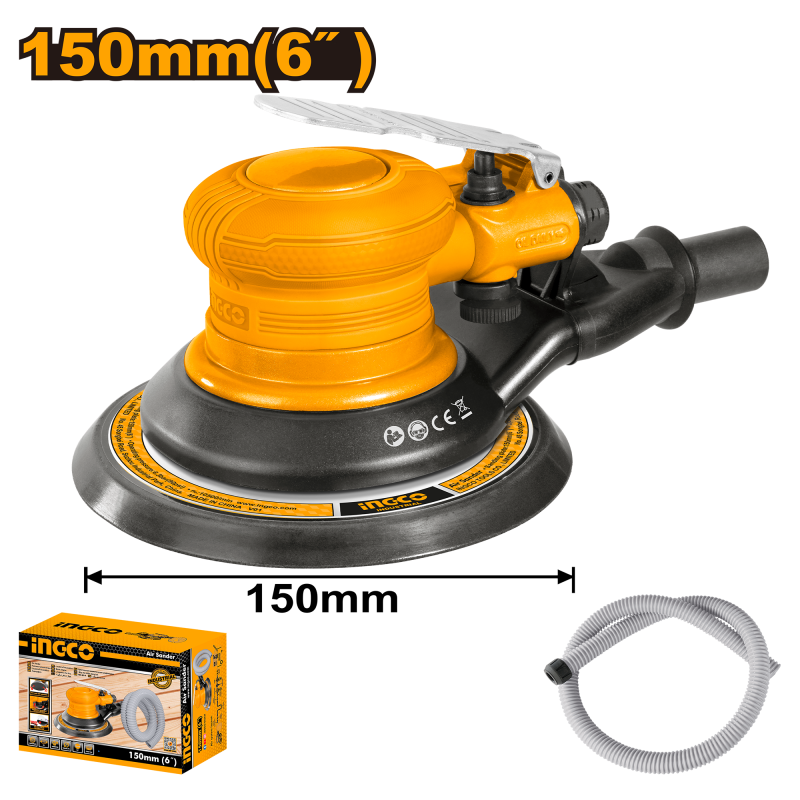INGCO - Levigatrice Rotorbitale Pneumatica APS1512 | 150mm 6" | 10500 RPM | Orbita 5mm | 90 PSI