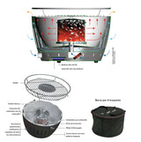 Kit Lotusgrill Barbecue da tavolo XL + Set 6 Utensili Professionali + Carbone + Gel [BUNDLE]