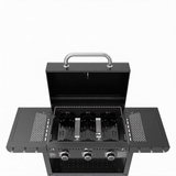 KASART - Barbecue a Gas Carrellato KASAGRILL F3 3 Fuochi | 7,5 kW | Griglia Ghisa 53x34cm | Accensione Automatica | Ripiani Pieghevoli | Cod. 8038195