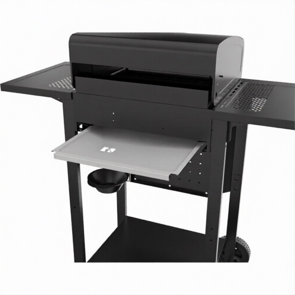 KASART - Barbecue a Gas Carrellato KASAGRILL 2 Fuochi | 5 kW | Griglia Ghisa 41x34cm | Accensione Automatica | Ripiani Pieghevoli | Cod. 8038193