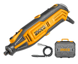 INGCO - Mini Smerigliatrice a Stelo MG13328E | 130W | 10000-35000 giri/min | Albero Flessibile | 109 Accessori | Valigetta BMC