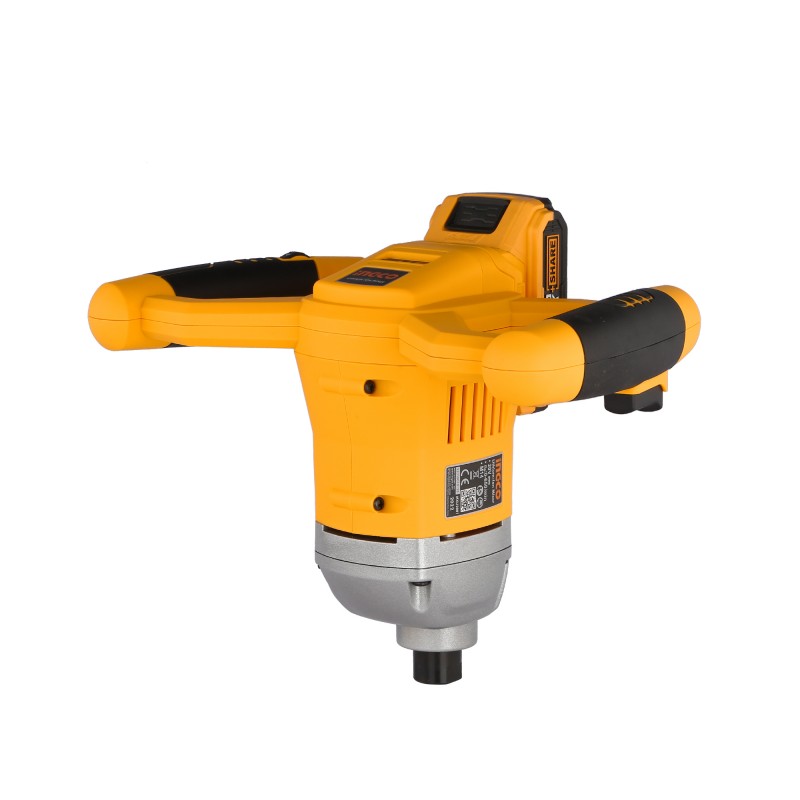 INGCO - Miscelatore per Malte a Batteria 20V MXLI2001 | Solo Corpo | 0-650 rpm | Frusta M14 | Piattaforma P20S
